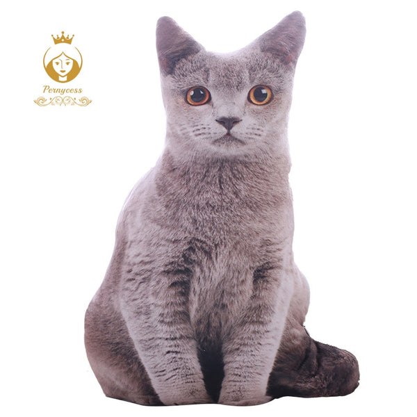 [variant_title] - 1PCS 50CM 3D Simulation Cats Pillow, Cute Cat Washable Plush Stuffed Pillow, Kids Toy, Sofa Pillow, Home Decoration