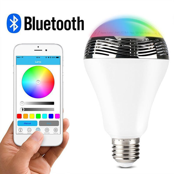 RGB - Z90 Newest Smart LED Bulb Light Wireless Bluetooth Speaker 110V - 240V E27 5W Lamp Audio Loudspeaker for Android ISO iPhone iPad