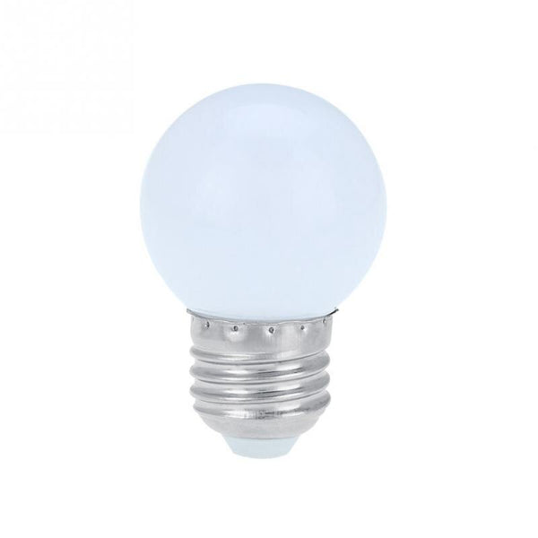 White - 3W E27 LED Light Bulb Round Shaped Colorful Globe Light Bulb Home Bar Party Festival Decorative Lamp Lighting