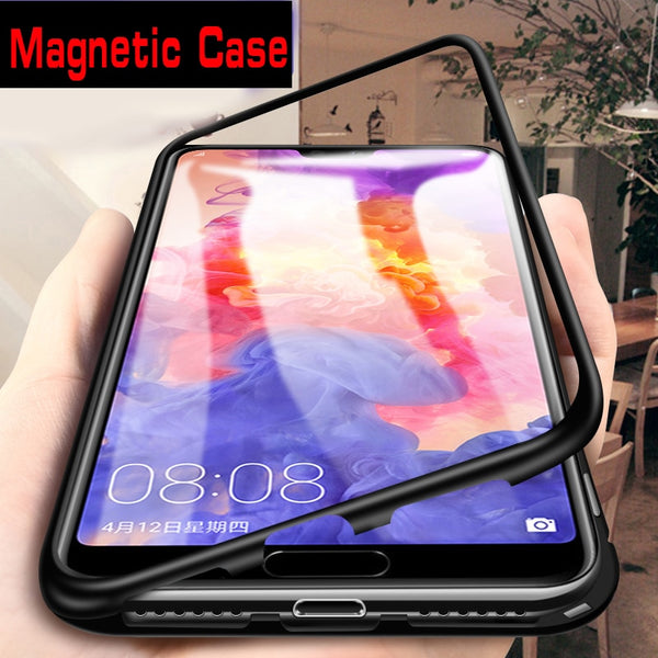 [variant_title] - Magnetic Adsorption Metal Case For Huawei P30 Lite P20 Mate 10 20 Pro X Honor 10 8X Play Nova 4 4e 3 3i View 20 10 Magnet Case