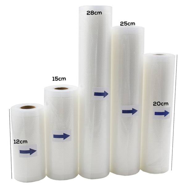 1lot - 5 Rolls/Lot Kitchen Food Vacuum Bag Storage Bags For Vacuum Sealer Vacuum Packaging Rolls 12/15/20/25/28cm*500cm