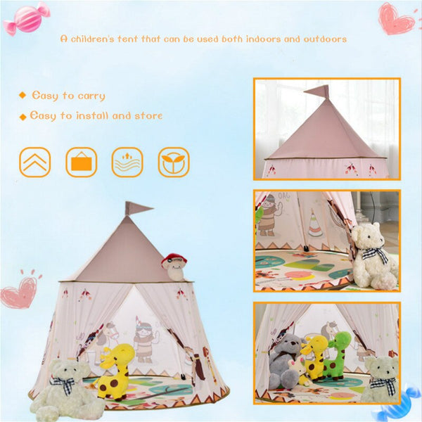 [variant_title] - NEW Indiana Castle Indoor Game House Princess Toy Children's Baby Toy Tent Castle Villa  Foldable Play Tents Toys for Children