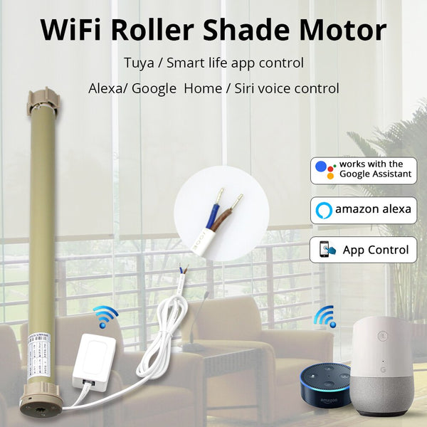 [variant_title] - Smart Home Motorized Roller Shade Motor WiFi Alexa Google Home TUYA Control 25mm Tubular Shutter Engine for 38mm Tube