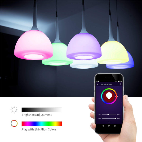 [variant_title] - WiFi LED Light Bulb A19 7W E27 Smart Lamp Dimmable Ambience Voice APP Remote Control Homekit Work with Alexa Google Home