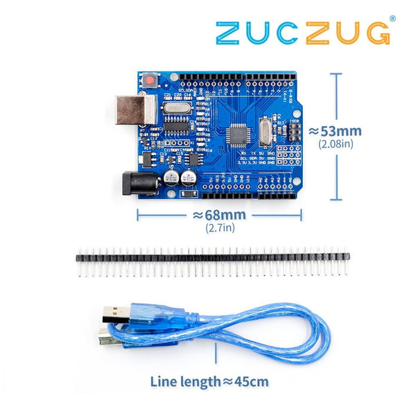 UNO R3 with cable - high quality One set UNO R3 CH340G+MEGA328P Chip 16Mhz For Arduino UNO R3 Development board + USB CABLE