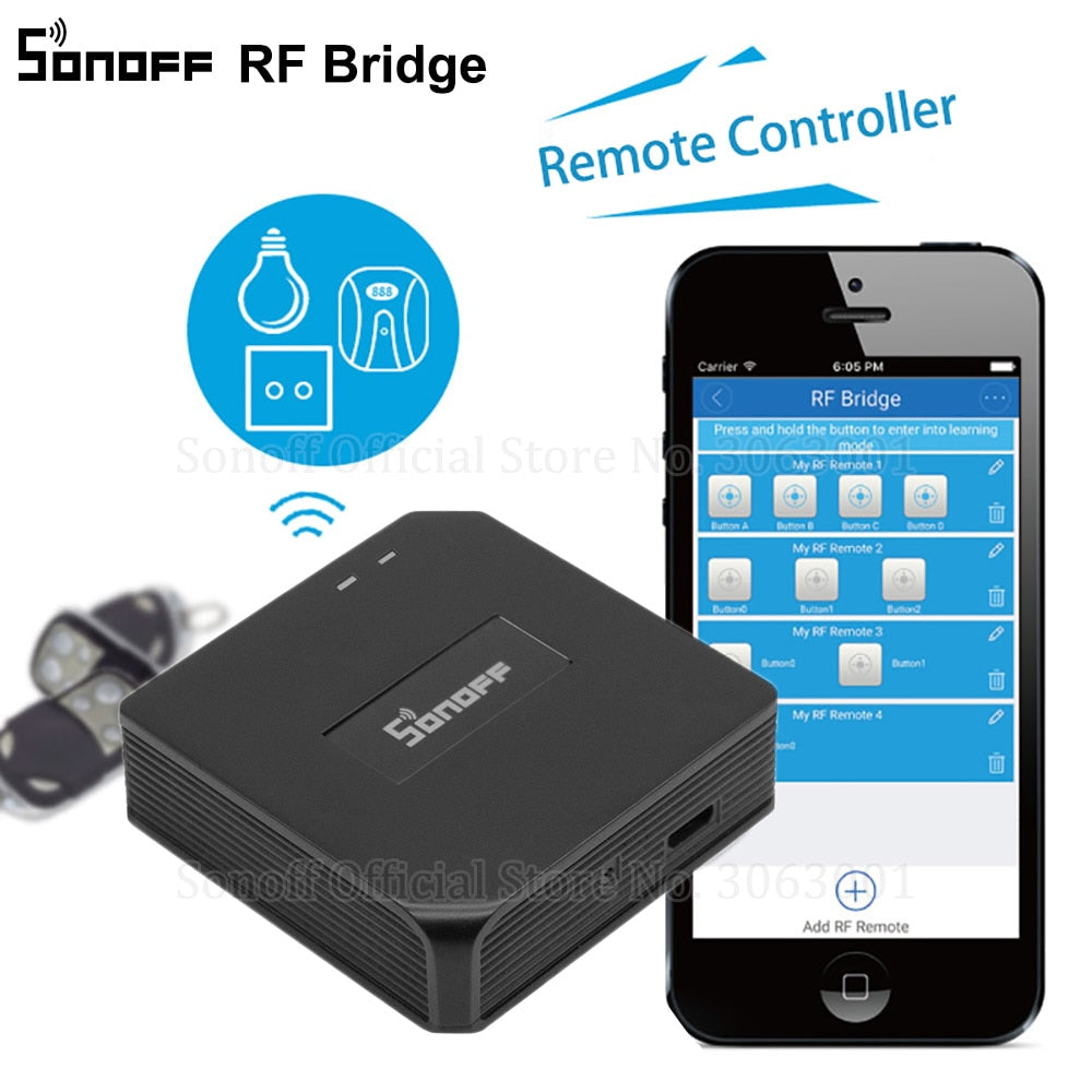 Default Title - Sonoff RF Bridge WiFi 433 MHz Replacement Smart Home Automation Universal Switch Intelligent Domotica Wi-Fi Remote RF Controller