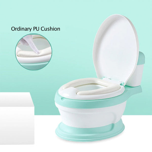 B - Baby potty toilet bowl training pan toilet seat children's pot kids bedpan portable urinal comfortable backrest cartoon cute pot