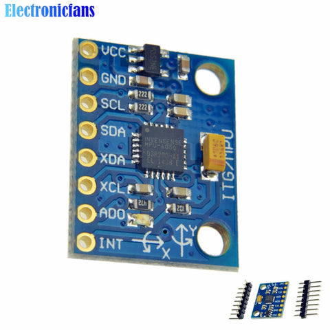 Default Title - 1Set IIC I2C GY-521 MPU-6050 MPU6050 3 Axis Analog Gyroscope Sensors + 3 Axis Accelerometer Module For Arduino With Pins 3-5V DC