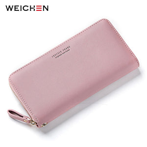 [variant_title] - WEICHEN Wristband Women Long Clutch Wallet Large Capacity Wallets Female Purse Lady Purses Phone Pocket Card Holder Carteras