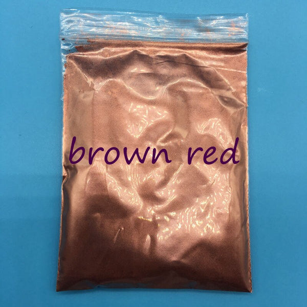 brown red - 20g Colorful Pearl Powder for make up,many colors mica powder for nail glitter,Pearlescent Powder Cosmetic pigment