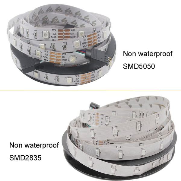 [variant_title] - 5m 10m 15m WiFi LED Strip Light RGB Waterproof SMD 5050 2835 DC12V rgb String Diode Flexible Ribbon WiFi Contoller+Adapter plug
