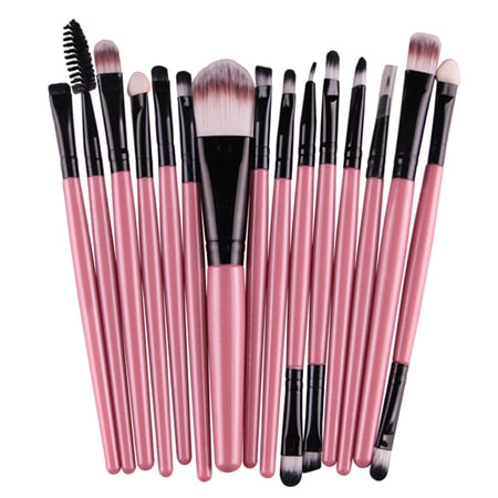 BU2-2 - MAANGE 15/18 Pcs Professional Makeup Brushes Set Comestic Powder Foundation Blush Eyeshadow Eyeliner Lip Make up Brush Tools