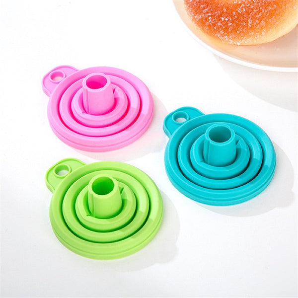 [variant_title] - Useful Collapsible Style Funnel Hopper Protable Mini Silicone Gel Foldable Kitchen Cooking Tools Accessories Gadgets