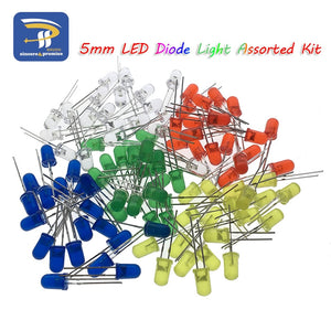 [variant_title] - 5Colors*20PCS=100PCS 5mm LED Diode Light Assorted Kit Green Blue White Yellow Red COMPONENT DIY kit new original
