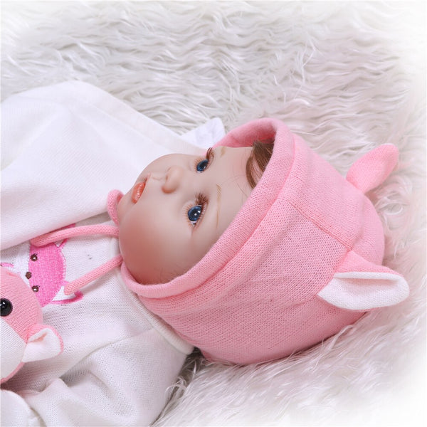 [variant_title] - NPK 55cm Lifelike full silicone Reborn Baby Dolls Girl Silicone Bebes Reborns Realistic bonecas bebe Dolls with Clothes Cute Toy