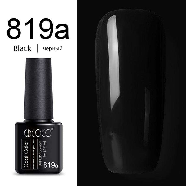 819a Black - #86102 GDCOCO 2019 New Arrival Primer Gel Varnish Soak Off UV LED Gel Nail Polish Base Coat No Wipe Top Color Gel Polish