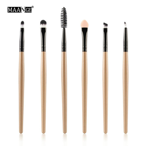 6PCSJH - MAANGE Pro 15Pcs Makeup Brushes Set Eye Shadow Foundation Powder Eyeliner Eyelash Lip Make Up Brush Cosmetic Beauty Tool Kit Hot