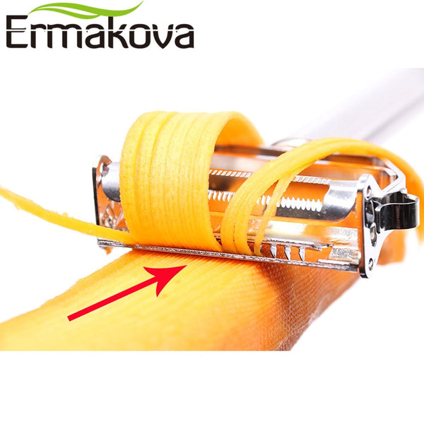 [variant_title] - ERMAKOVA Dual Fruit Vegetable Peeler&Julienne Peeler Cutter Sharp Stainless Steel Potato Carrot Grater Planing Kitchen Tools