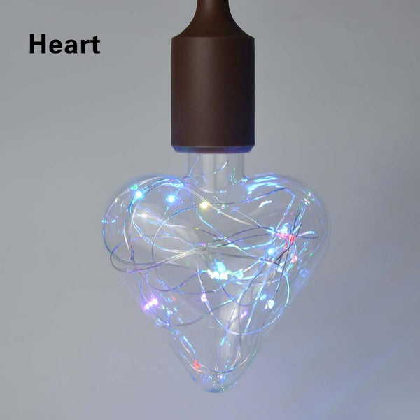 Heart-365458 - Creative  Edison Light Bulb Vintage Decoration LED Filament lamp Copper Wire String E27 110V 220V Replace Incandescent Bulbs