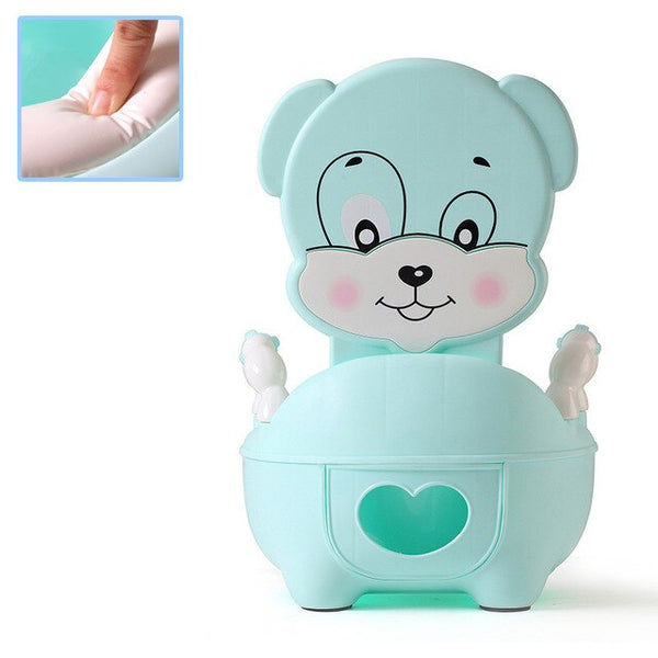 P Have Soft Pad - Cute Baby Toilet Potty Seat Cartoon Children Training Pan Toilet Girls Boy Toilets Training Outdoor Travel Infant Potty Cushions