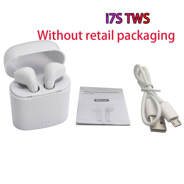 white i7 - Tws Wireless Airpos Bluetooth Earphones Inpods I Pods Headpones White Airphone Airbuds Gaming Headset inpods Earbuds airpro