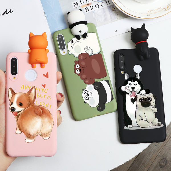 Silicone Cover For Huawei P40 P30 P20 Lite Pro Y9 Y7 Y6 P Smart 2019 Z Plus Cartoon Doll Soft Case Fundas For Huawei Honor 8X 9X