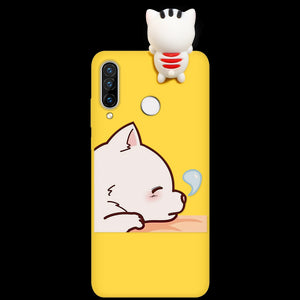 Silicone Cover For Huawei P40 P30 P20 Lite Pro Y9 Y7 Y6 P Smart 2019 Z Plus Cartoon Doll Soft Case Fundas For Huawei Honor 8X 9X