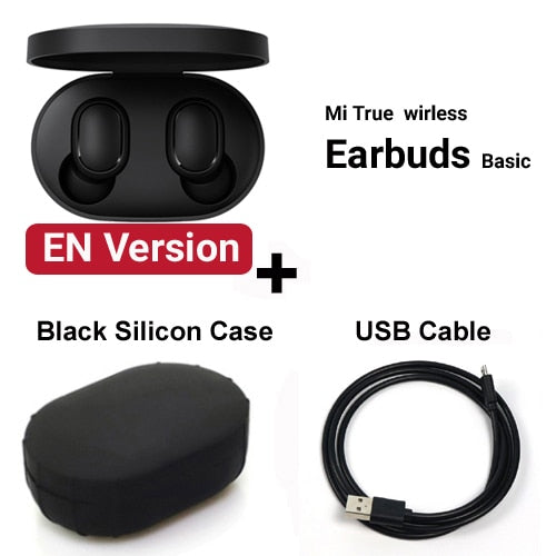 EN Add Cable Case-200004890 - Original Xiaomi Redmi Airdots Xiaomi Wireless earphone Voice control Bluetooth 5.0 Noise reduction Tap Control