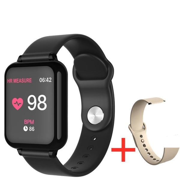 bk add 1 gold strap / no retail box - 696 B57 smart watch IP67 waterproof smartwatch heart rate monitor multiple sport model fitness tracker man women wearable