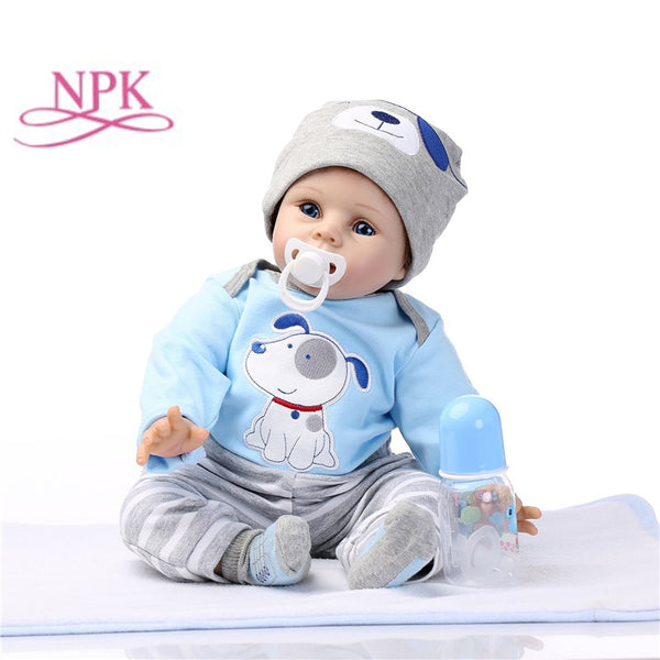 Default Title - NPK 22inch 55cm Silicone Reborn Dolls Lifelike Baby Doll Boys Newborn Fashion Doll Christmas Gift New Year Gift