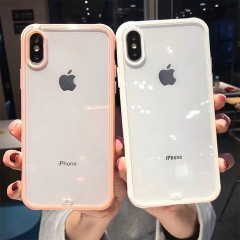 Shockproof Bumper Transparent Silicone Phone Case For iPhone 11 2019 X XS XR XS Max 8 7 6 6S Plus Clear protection Back Cover