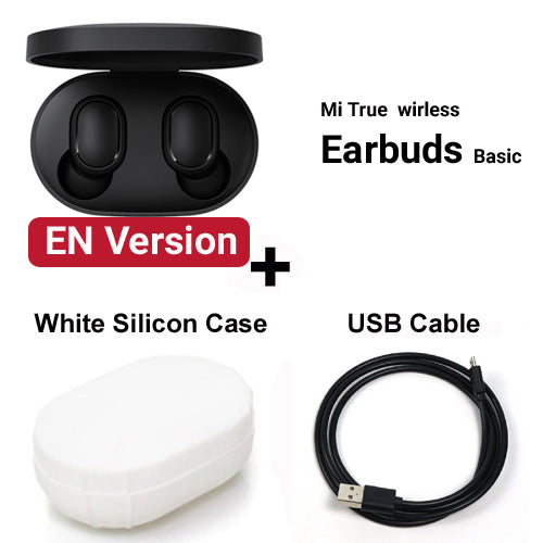 EN Add Cable Case-202520811 - Original Xiaomi Redmi Airdots Xiaomi Wireless earphone Voice control Bluetooth 5.0 Noise reduction Tap Control