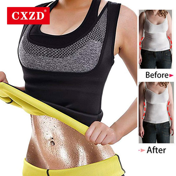 [variant_title] - CXZD Plus Size S-6XL Women Neoprene Shapewear Waist Trainer Push Up Vest Tummy Belly Girdle Body Shaper Waist Cincher Corset