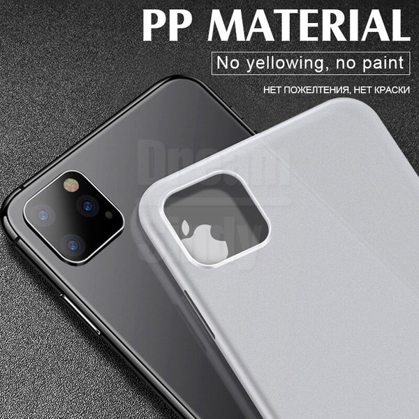 [variant_title] - 0.3mm Ultra Thin PP Original Case For iphone 11 Pro Max X XR XS Full Shockproof Cover For IPHONE 7 8 6 6s PLus Matte Slim Cases