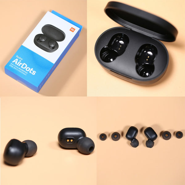 [variant_title] - Original Xiaomi Redmi Airdots Xiaomi Wireless earphone Voice control Bluetooth 5.0 Noise reduction Tap Control