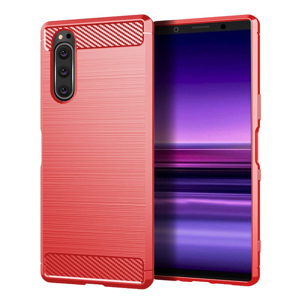 Red / For Xperia 5 - For Sony Xperia 5 Case Silicone Rugged Armor Soft Cover Case For Sony Xperia5 2019 Phone Fundas Coque Cases