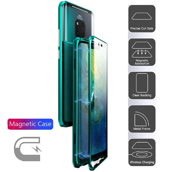 [variant_title] - Magnetic Absorption Flip Cases For Huawei Mate 10 10Pro 10lite Phone Back Cover Metal Glass For Huawei Mate 10 Case