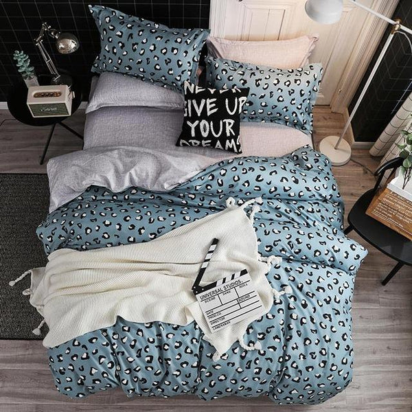 Black White Wave point Lattice Dot Bed Cover Set Duvet Cover Adult Child Bed Sheet and Pillowcase Comforter Bedding Set 61007