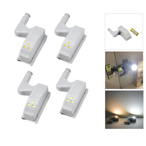 [variant_title] - 8Pcs Kitchen Cabinet Accessories Inner Hinge Light Auto On/Off Switch Closet Wardrobe Cupboard Night Lighting White/Warm White