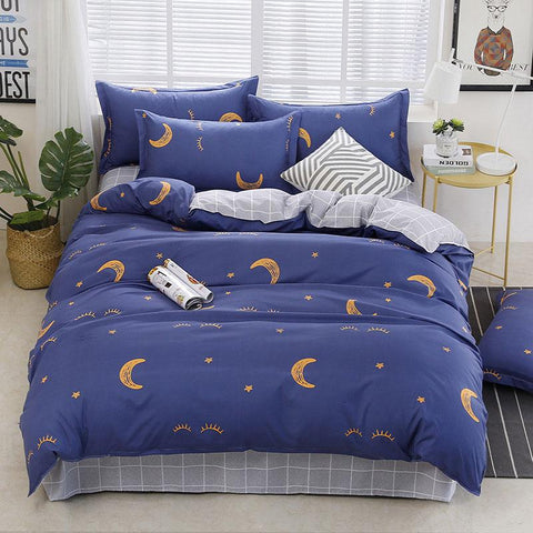 J Tropical Plant Flower Pattern Kid Bed Cover Set Duvet Cover Adult Child Bed Sheets and Pillowcases Comforter Bedding Set 61006