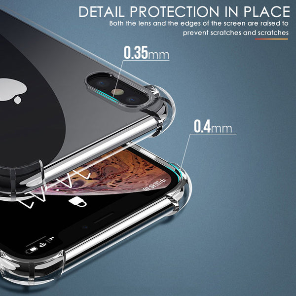 [variant_title] - Luxury Shockproof Silicone Phone Case For iPhone 7 8 6 6S Plus 7 Plus 8 Plus XS Max XR 11 Case Transparent Protection Back Cover