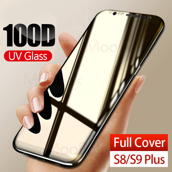 [variant_title] - 100D UV Liquid Curved Full Glue Tempered Glass For Samsung Galaxy S8 S9 S10 Plus Lite Note 8 9 10 Screen Protector Full Cover