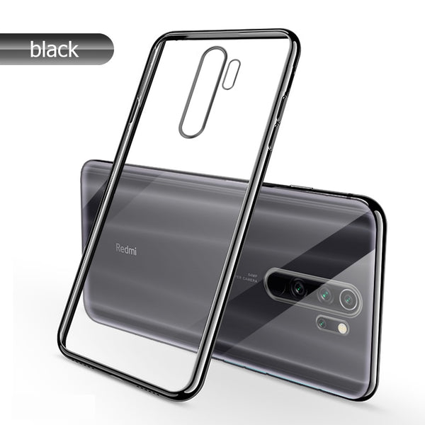 Black / For Redmi Note 8 - For Xiaomi Redmi Note 8 Pro Case Laser Plating Luxury TPU Soft Clear Cover Xiomi Xiaomi Mi Redmi Note 8 Note8 Crystal Phone Case