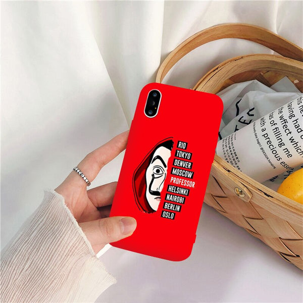 Spain TV La Casa de papel phone case for iPhone 7 8 6S Plus X 11 TV Series Money Heist House Of Paper Phone Cover for XS MAX XR