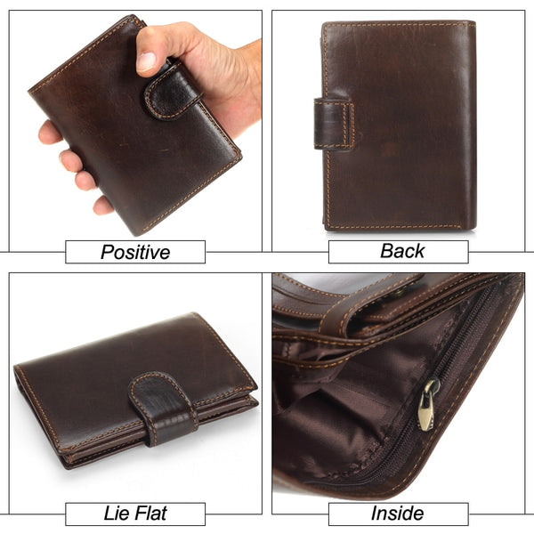 [variant_title] - MISFITS Vintage Men Wallet Genuine Leather Short Wallets Male Multifunctional Cowhide Male Purse Coin Pocket Photo Card Holder