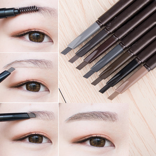 [variant_title] - New 5 Colors Eyebrow Pencil Natural Waterproof Rotating Automatic Eyeliner Eye Brow Pencil with Brush Beauty Cosmetic Tool TSLM2