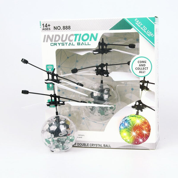 Crystal ball - Suspended Illuminating Intelligent Induction Aircraft New Strange Crystal Ball Aircraft Children's Toys