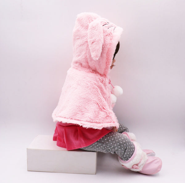 [variant_title] - 47cm/58cm silicone bebe reborn doll pink cute rabbit costume realistic baby baby gives children the best birthday Christmas gift